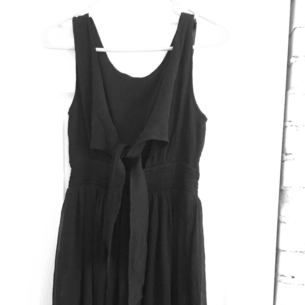 Simple black cocktail dress